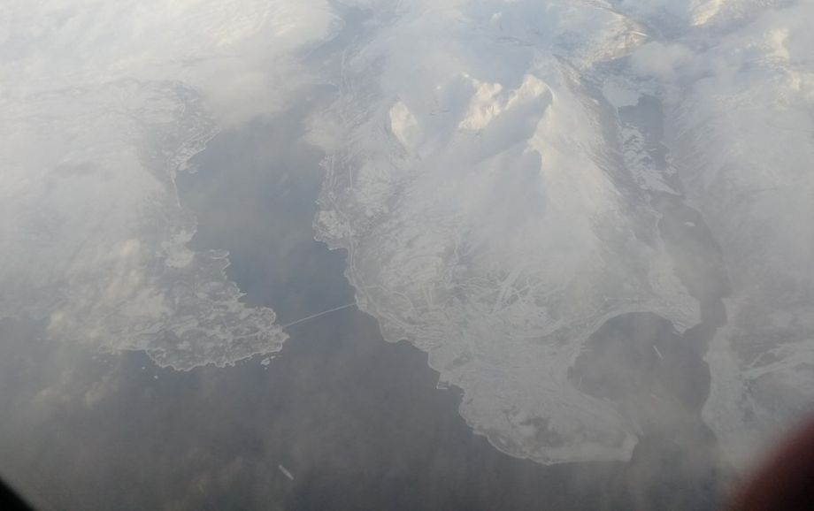 Narvik sett fra fly. Foto: p. Marek Michalski MSF